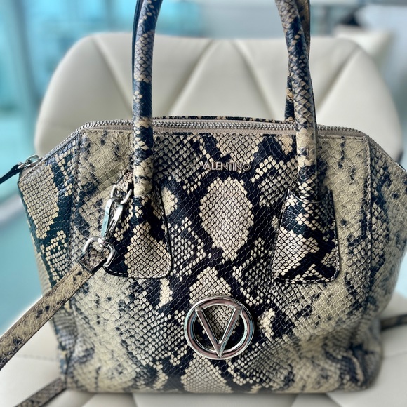Valentino Handbag - Authentic Designer Purse - Python Bravia Tote Crossbody - Picture 11 of 16